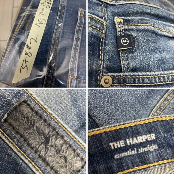 AG Adriano Goldschmied Womens The Harper Essential Straight blue Jeans sz 28R - Picture 11 of 12